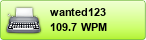 wanted123's typing test WPM